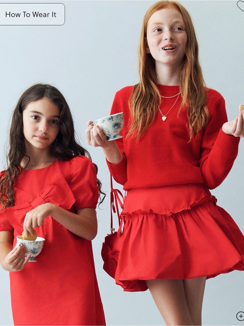 Red Ruffled Mini Skirt